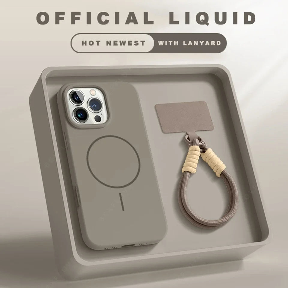 Magnetiskt telefonskal med rem