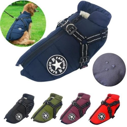 Waterproof Dog Harness Jacket  - Warm, Dry & Ready for Any Weather