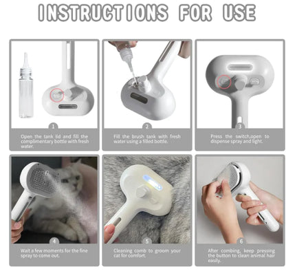 Pet Hair Spray Brush